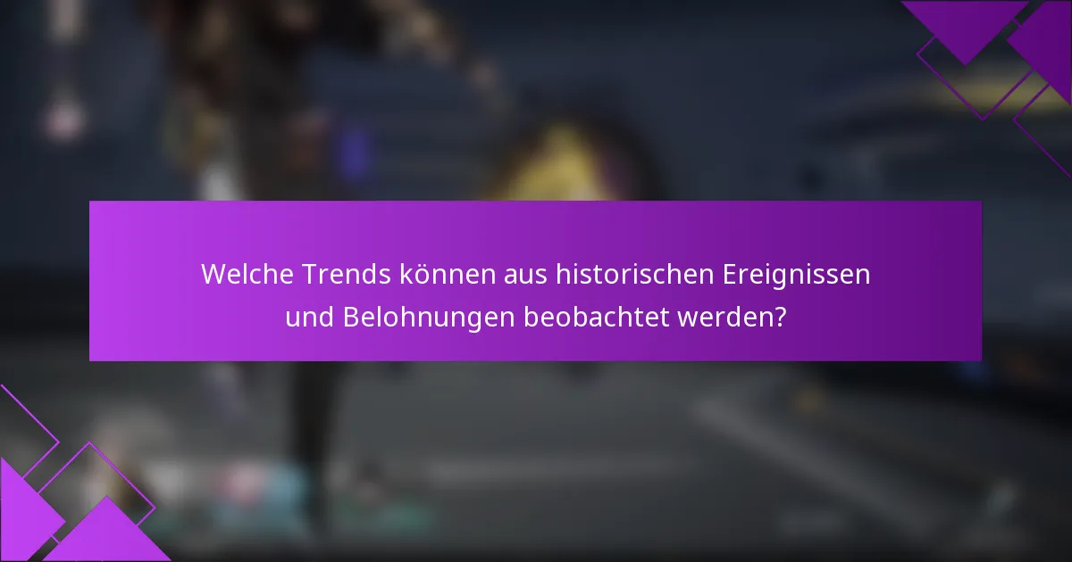 Welche Trends können aus historischen Ereignissen und Belohnungen beobachtet werden?